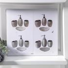 Набор аксессуаров для ванной комнаты «Камилла», 4 предмета (мыльница, дозатор для мыла 480 мл, 2 стакана), цвет розовый - фото 21162230