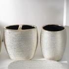 Набор аксессуаров для ванной комнаты «Камилла», 4 предмета (мыльница, дозатор для мыла 480 мл, 2 стакана), цвет бежевый - фото 21162237