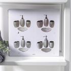 Набор аксессуаров для ванной комнаты «Камилла», 4 предмета (мыльница, дозатор для мыла 480 мл, 2 стакана), цвет бежевый - фото 21162238