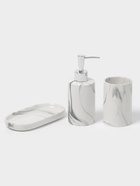 Набор аксессуаров для ванной комнаты «Сила», 3 предмета, мыльница, дозатор для мыла 350 мл, стакан, серый - Фото 2