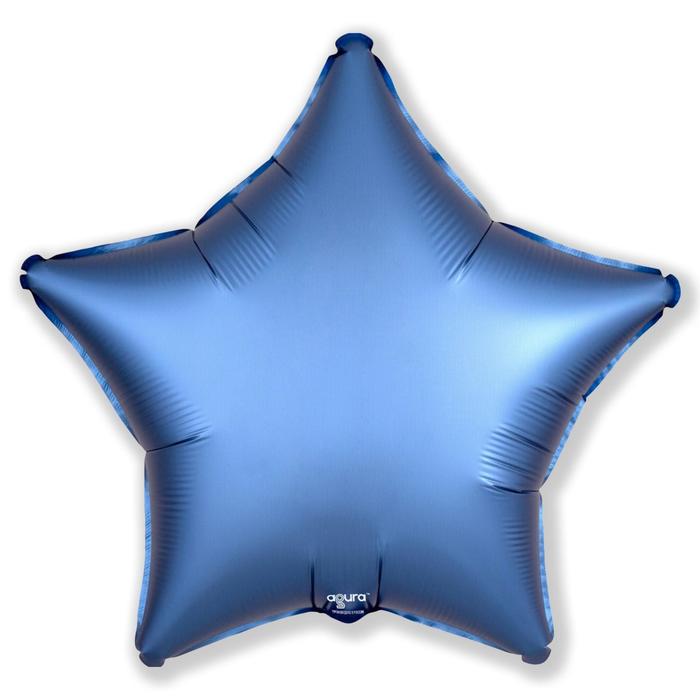 Шар фольгированный 19", звезда, цвет мистик лазурь - Фото 1