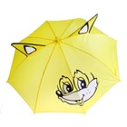Зонт детский полуавтоматический "Лисёнок", r=38,5см, с ушками, со свистком, цвет МИКС - Фото 2