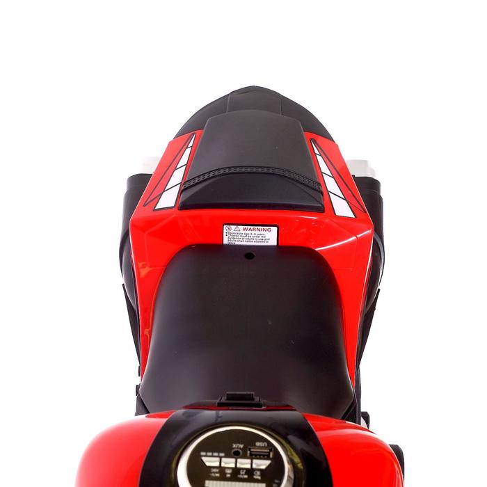 Электромобиль «Супербайк», цвет красный - фото 1907162888