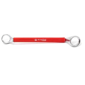 Ключ накидной KingTul kraft KT-200607k, отогнутый, 75°, прорезиненная оплетка, 6х7 мм Ош
