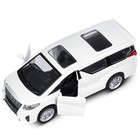 Машина металлическая Toyota Alphard 1:42, инерция, открываются двери, цвет белый - фото 3713373