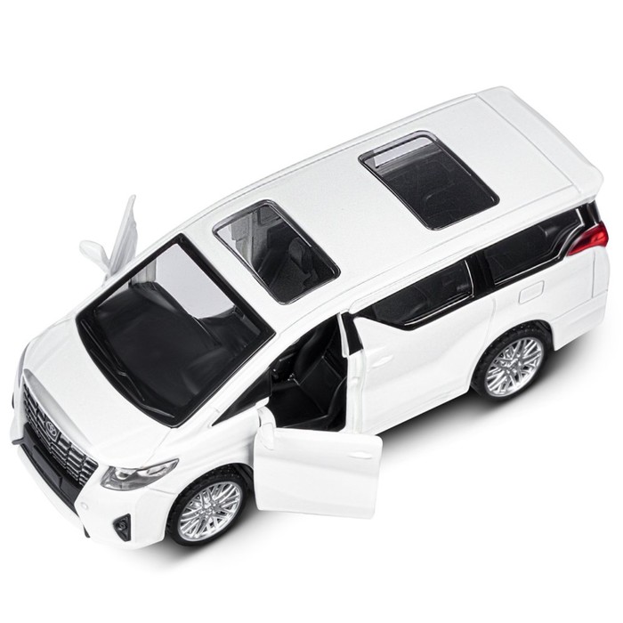 Машина металлическая Toyota Alphard 1:42, инерция, открываются двери, цвет белый - фото 1905713879