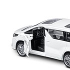Машина металлическая Toyota Alphard 1:42, инерция, открываются двери, цвет белый - фото 3713374