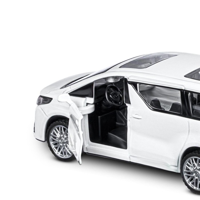 Машина металлическая Toyota Alphard 1:42, инерция, открываются двери, цвет белый - фото 1905713880