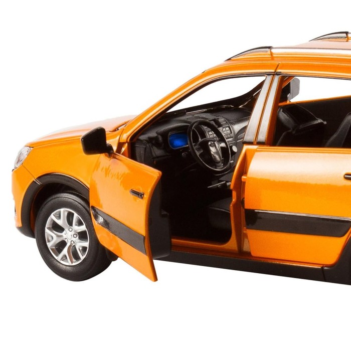 Машина металлическая Lada Granta Cross 1:24, открываются двери, капот, багажник, световые и звуковые эффекты, цвет оранжевый - фото 1905713896