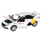 Машина металлическая «Lada Vesta Яндекс Такси» 1:24, открываются двери, багаж, озвученная, цвет белый - Фото 2