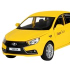 Машина металлическая «Lada Vesta Яндекс Такси» 1:24, открываются двери, багажник, световые и звуковые эффекты, цвет жёлтый - Фото 4