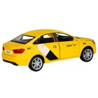 Машина металлическая «Lada Vesta Яндекс Такси» 1:24, открываются двери, багажник, световые и звуковые эффекты, цвет жёлтый - Фото 5