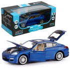 Машина металлическая Porsche Panamera S, 1:24,открываются двери, капот и багажник, световые и звуковые эффекты, цвет синий - фото 15083612