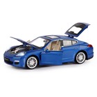 Машина металлическая Porsche Panamera S, 1:24,открываются двери, капот и багажник, световые и звуковые эффекты, цвет синий - Фото 2