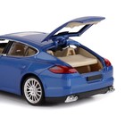 Машина металлическая Porsche Panamera S, 1:24,открываются двери, капот и багажник, световые и звуковые эффекты, цвет синий - Фото 7