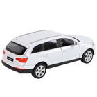 Машина металлическая Audi Q7 1:24, свобод ход колес, открываются двери, капот, багажник, световые и звуковые эффекты, цвет белый - Фото 5