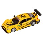 Машина металлическая BMW M4 1:44, инерция, открываются двери, цвет жёлтый - фото 3713451