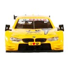 Машина металлическая BMW M4 1:44, инерция, открываются двери, цвет жёлтый - фото 3713455