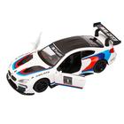 Машина металлическая BMW M6, 1:43, инерция, открываются двери, цвет белый - Фото 7