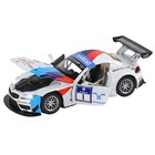 Машина металлическая BMW Z4 GT3 1:32, инерция, световые и звуковые, открываются двери, цвет белый - Фото 2