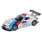 Машина металлическая BMW Z4 GT3 1:32, инерция, световые и звуковые, открываются двери, цвет белый - Фото 4