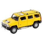Машина металлическая Hummer H3 1:32 цвет жёлтый инерция, световые и звуковые эффекты, открываются двери - фото 3713478