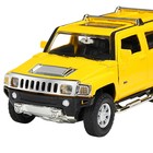 Машина металлическая Hummer H3 1:32 цвет жёлтый инерция, световые и звуковые эффекты, открываются двери - фото 3713479