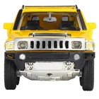 Машина металлическая Hummer H3 1:32 цвет жёлтый инерция, световые и звуковые эффекты, открываются двери - фото 3713481