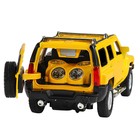 Машина металлическая Hummer H3 1:32 цвет жёлтый инерция, световые и звуковые эффекты, открываются двери - фото 3713484