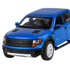 Машина металлическая Ford F-150 SVT Raptor 1:34, инерция, световые и звуковые эффекты, открываются двери, капот, цвет синий - Фото 4