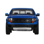 Машина металлическая Ford F-150 SVT Raptor 1:34, инерция, световые и звуковые эффекты, открываются двери, капот, цвет синий - Фото 6