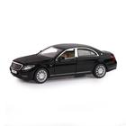 Машина металлическая Mercedes-Benz S600, 1:32, инерция, световые и звуковые эффекты, открываются двери, капот, багажник, цвет чёрный - Фото 4