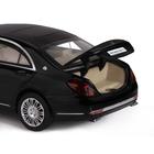 Машина металлическая Mercedes-Benz S600, 1:32, инерция, световые и звуковые эффекты, открываются двери, капот, багажник, цвет чёрный - Фото 6