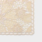 Салфетка ажурная для стола «Нежность. Астры», 45×30 см, бежевая - Фото 3