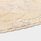 Салфетка ажурная для стола «Нежность. Астры», 45×30 см, бежевая - Фото 4