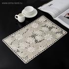 Салфетка ажурная для стола «Нежность. Астры», 45×30 см, бежевая - Фото 2