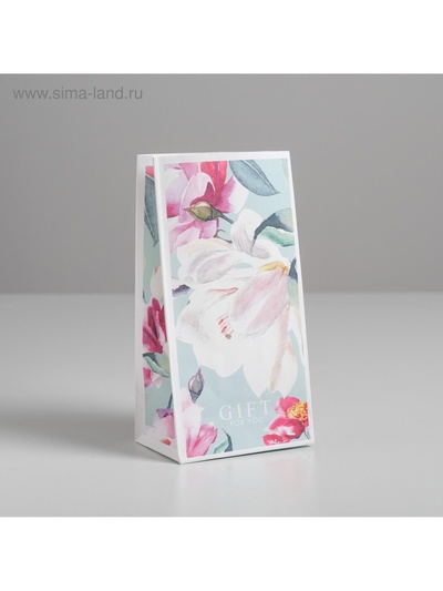 Пакет подарочный без ручек «Gift for you», 10 х 19.5 х 7 см
