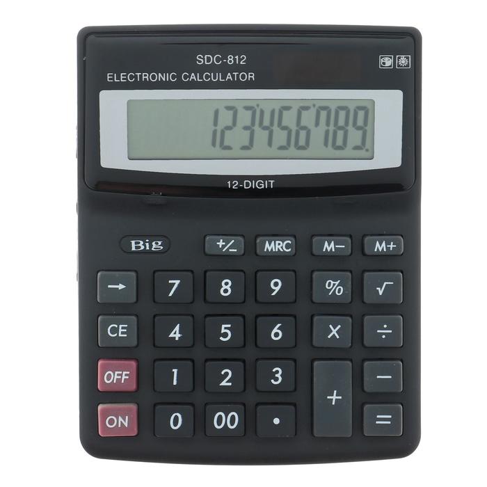 Калькулятор настольный, 12 - разрядный, SDC - 812V - Фото 1