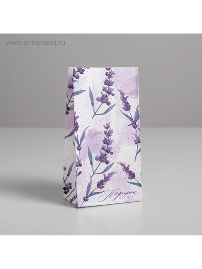 Пакет подарочный без ручек «Подарок для тебя», 10×19.5×7 см