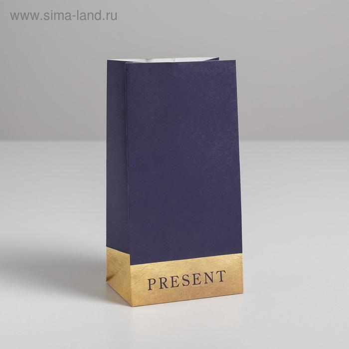 Пакет подарочный без ручек «Present», 10 х 19.5 х 7 см - Фото 1