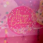Пакет подарочный крафтовый с пластиковым окном, упаковка, «Happy Birthday», 24 х 20 х 11см - Фото 3