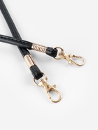 Ручка-шнурок для сумки, с карабинами, 120×0.6 см, чёрная - Фото 3