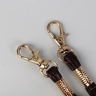 Ручка-шнурок для сумки, с карабинами, 120 × 0,6 см, цвет коричневый - фото 6355802