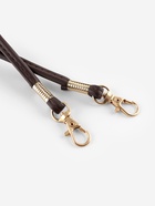 Ручка-шнурок для сумки, с карабинами, 120×0.6 см, коричневая - Фото 3