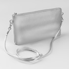 Ручка-шнурок для сумки, с карабинами, 120 × 0,6 см, цвет серебряный - Фото 4
