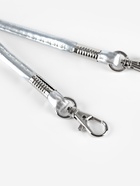 Ручка-шнурок для сумки, с карабинами, 120×0.6 см, цвет серебряный - Фото 4