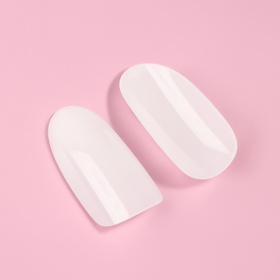 Типсы для наращивания ногтей, 500 шт., форма овал, в пакете, 10 размеров, молочные