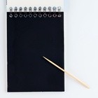 Гравюра блокнот детский Beautiful girl, 10 листов, штихель, для девочки - Фото 3