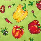 Полотенце вафельное Collorista Перцы цв.зеленый 35*50,100% хл,160 г/м2 - Фото 2