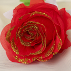 цветы искусственные капрон роза 80 см d-8 cм красный - Фото 2